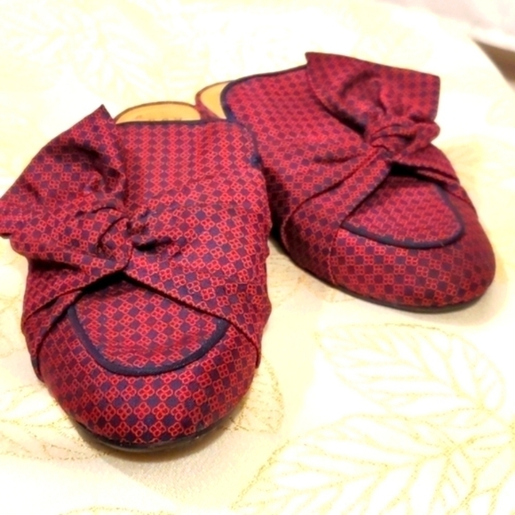 Purple Natalee Bow Loafer Mule Flats Size 8 - Picture 3 of 12